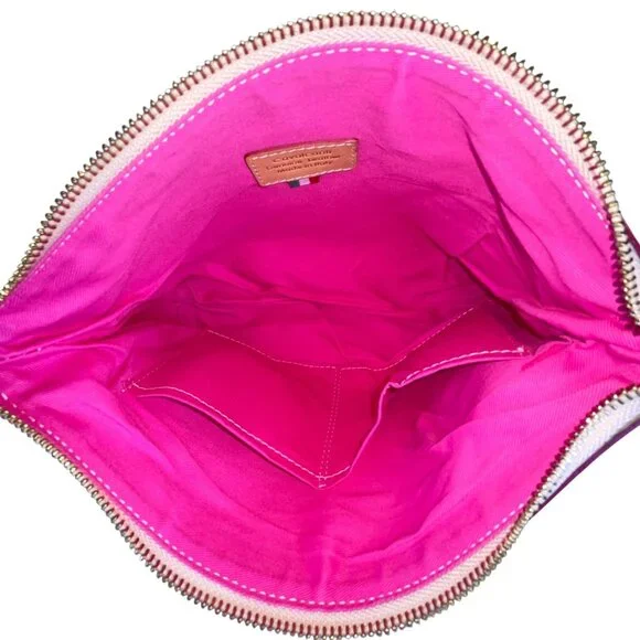 Cavalcanti Women’s White & Pink Floral Genuine Leather Wristlet Clutch - Picture 8 of 8